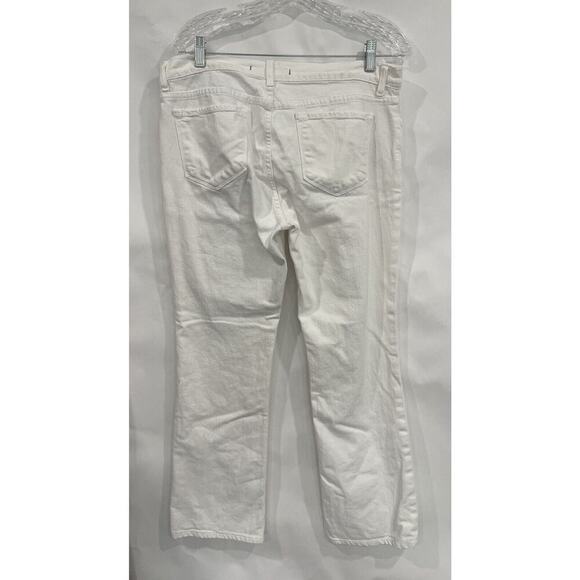 J BRAND Jeans Womens Size 32 White Denim Bootcut Mid Rise Classic Casual Coastal - Picture 4 of 13